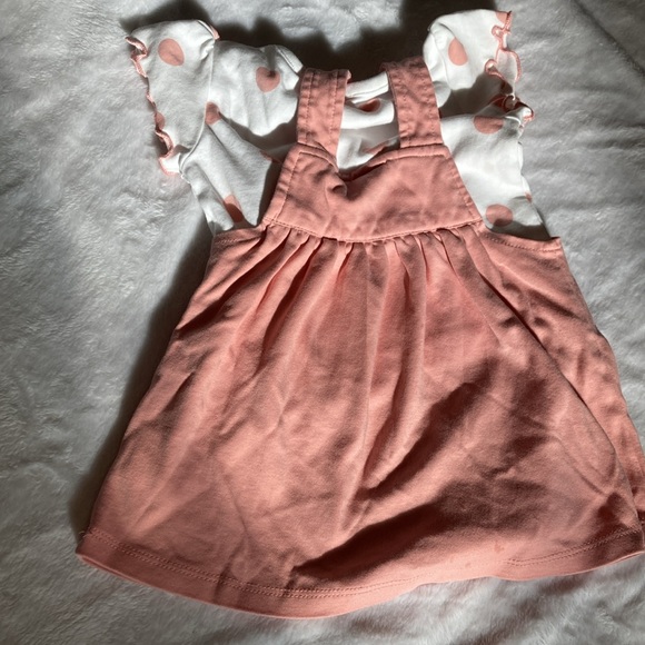 pink dress with a white with pink dots - Picture 2 of 2